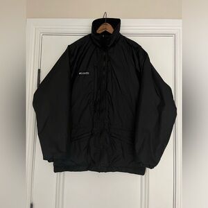 Vintage All Black Columbia Coat Jacket Men’s Size Small